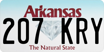 AR license plate 207KRY