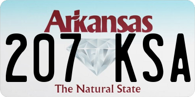 AR license plate 207KSA