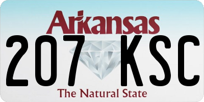 AR license plate 207KSC