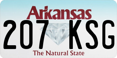 AR license plate 207KSG