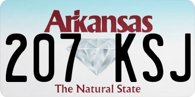 AR license plate 207KSJ