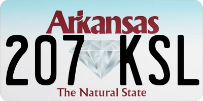 AR license plate 207KSL