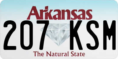 AR license plate 207KSM
