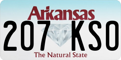 AR license plate 207KSO