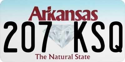 AR license plate 207KSQ