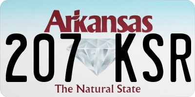 AR license plate 207KSR