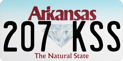 AR license plate 207KSS