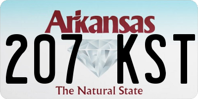 AR license plate 207KST