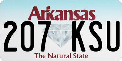 AR license plate 207KSU