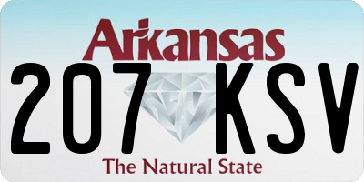 AR license plate 207KSV