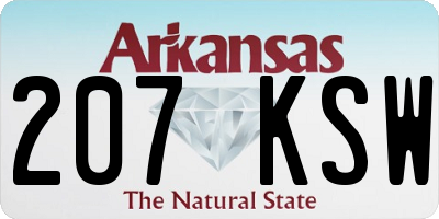 AR license plate 207KSW