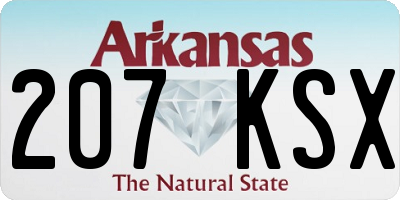 AR license plate 207KSX