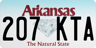 AR license plate 207KTA