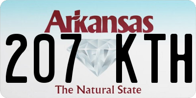 AR license plate 207KTH