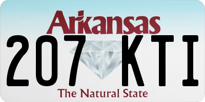 AR license plate 207KTI