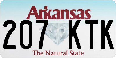 AR license plate 207KTK