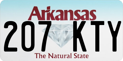 AR license plate 207KTY
