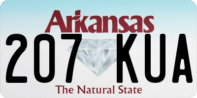 AR license plate 207KUA