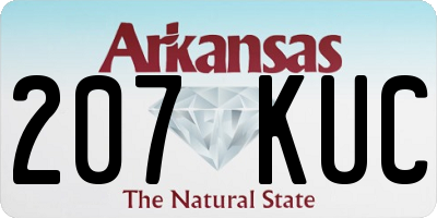 AR license plate 207KUC