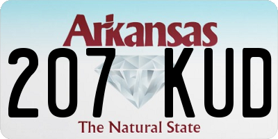 AR license plate 207KUD