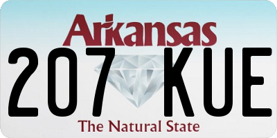 AR license plate 207KUE