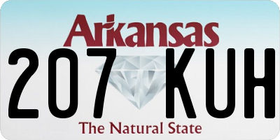 AR license plate 207KUH