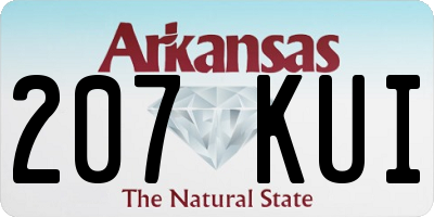 AR license plate 207KUI