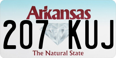 AR license plate 207KUJ