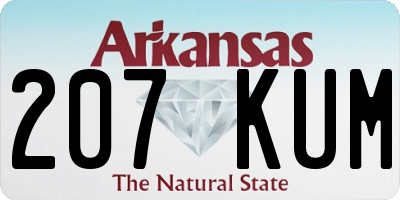 AR license plate 207KUM