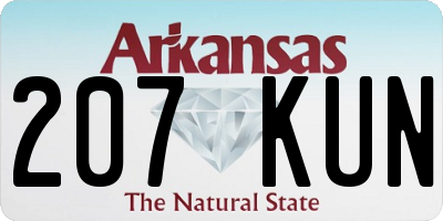 AR license plate 207KUN