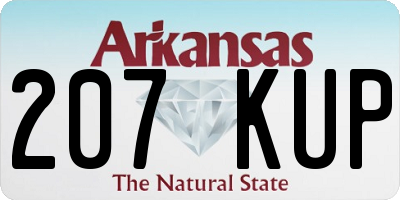 AR license plate 207KUP