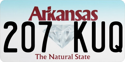 AR license plate 207KUQ