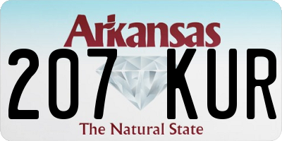 AR license plate 207KUR