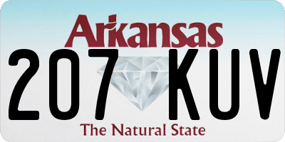 AR license plate 207KUV