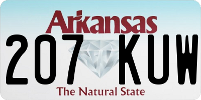 AR license plate 207KUW