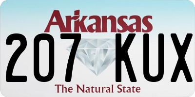 AR license plate 207KUX