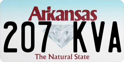 AR license plate 207KVA