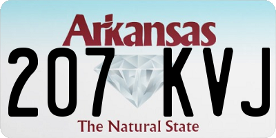 AR license plate 207KVJ