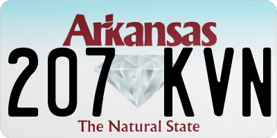 AR license plate 207KVN