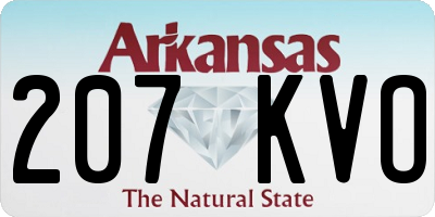AR license plate 207KVO