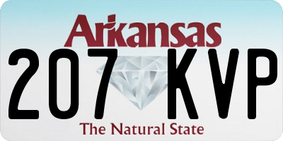AR license plate 207KVP