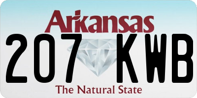 AR license plate 207KWB