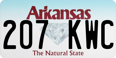 AR license plate 207KWC