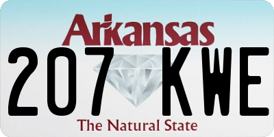 AR license plate 207KWE