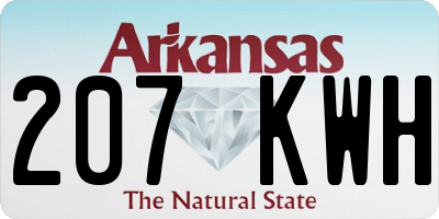 AR license plate 207KWH