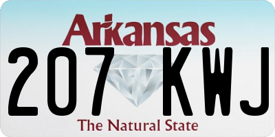 AR license plate 207KWJ