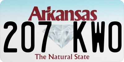 AR license plate 207KWO