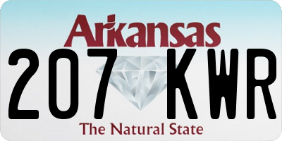 AR license plate 207KWR