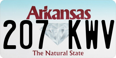 AR license plate 207KWV