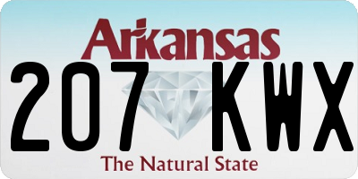 AR license plate 207KWX